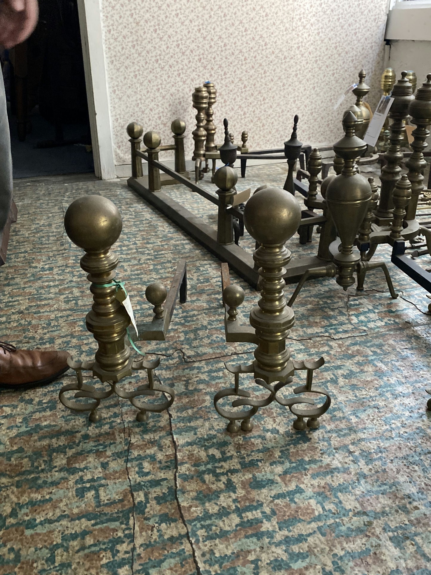 American Brass Andirons