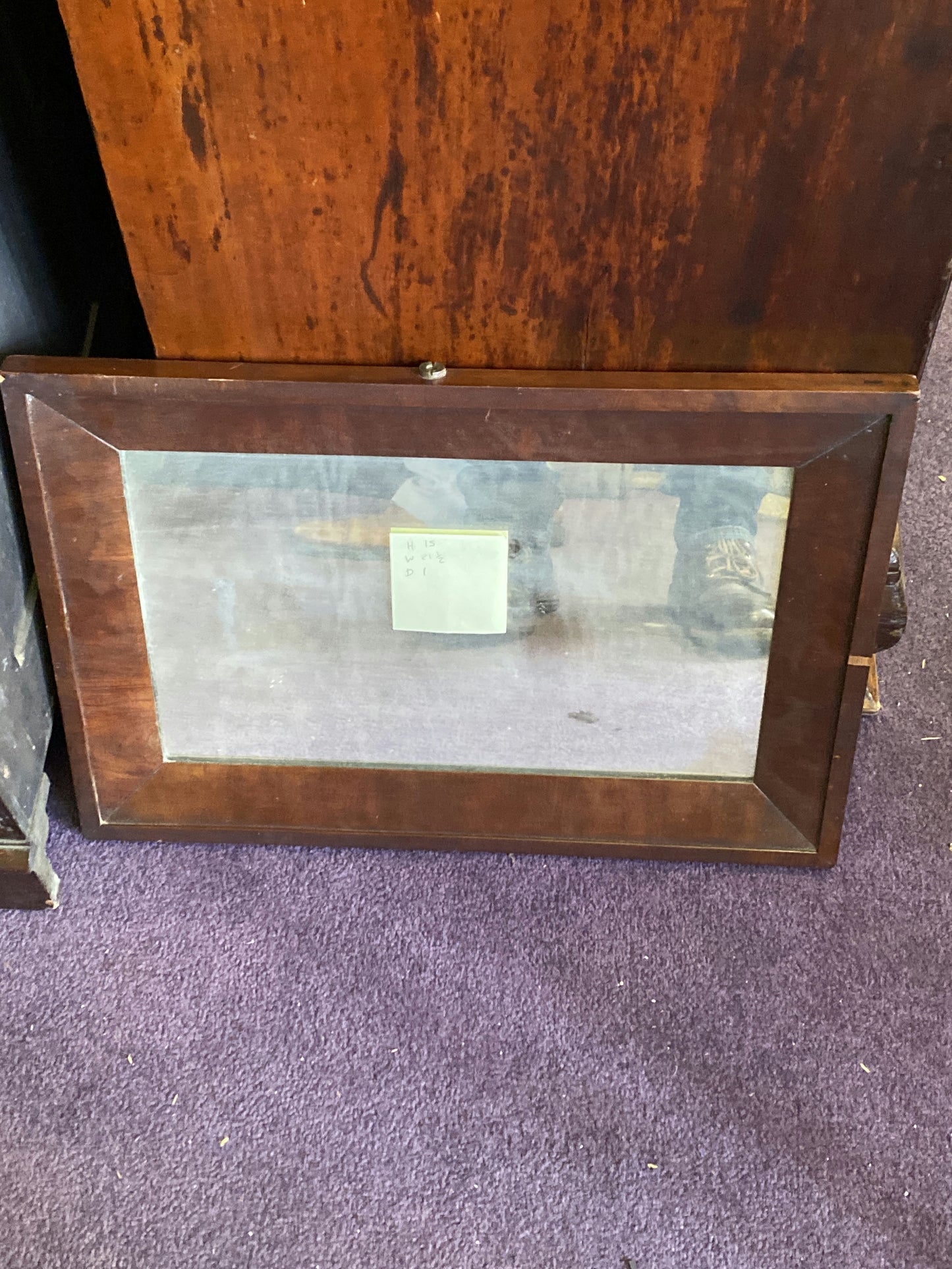 Mirror with wooden frame