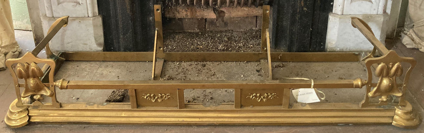 Art Nouveau Brass Fire Surround