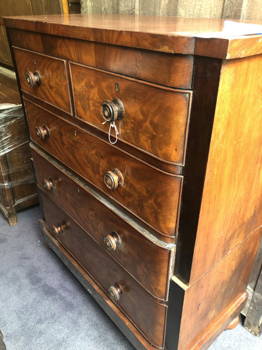 Two-toned wooden chest of drawers