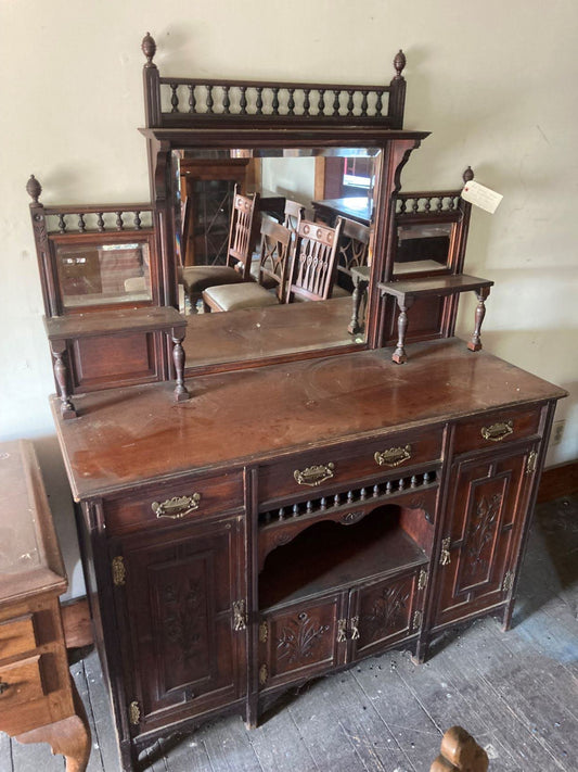 English Mahogany Server in the Eastlake Style by Jas. Shoolbred