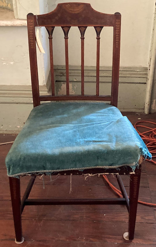 English Mahogany Side Chair with Inlays