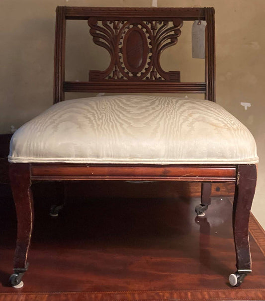 Unusual American Walnut Slipper Chair
