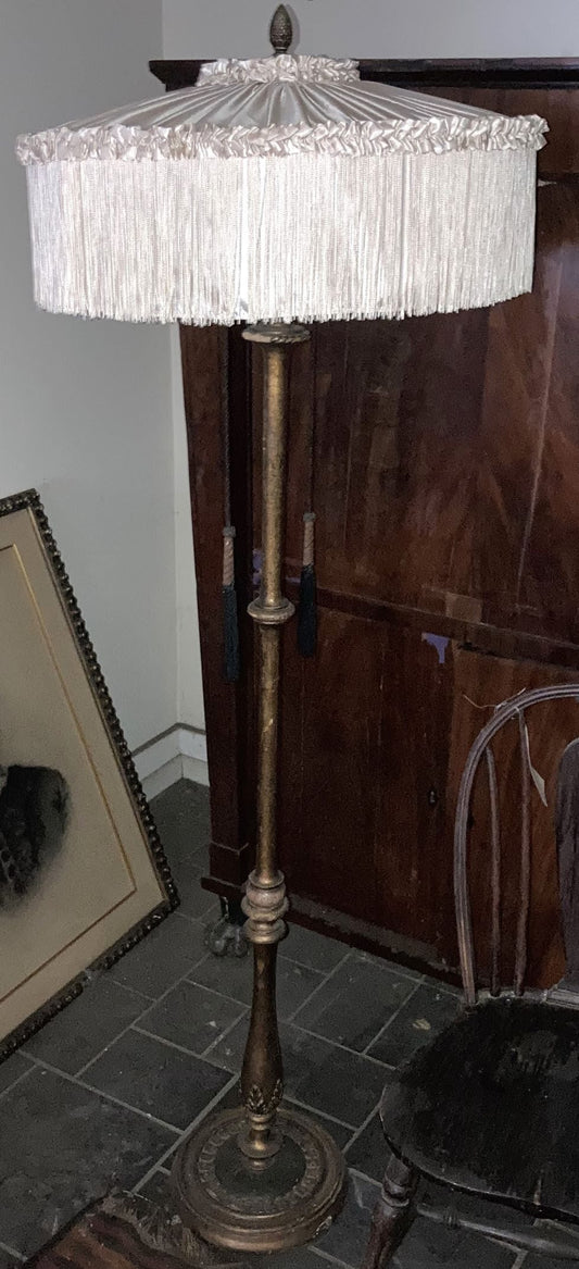 Floor Lamp with Fringe Shade