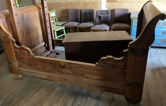 Carved Sleigh Bed Frame