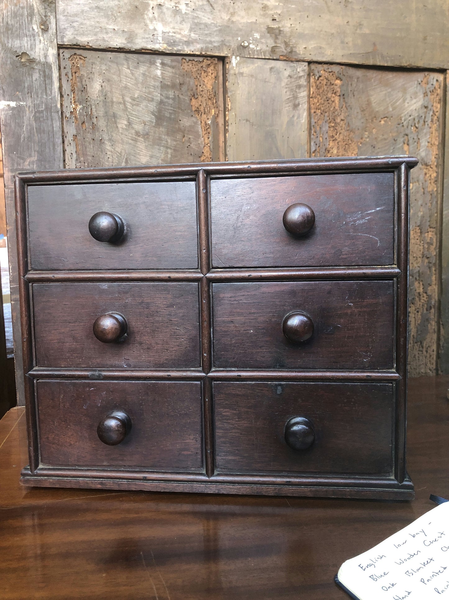 Mahogany Six Drawer Chest English