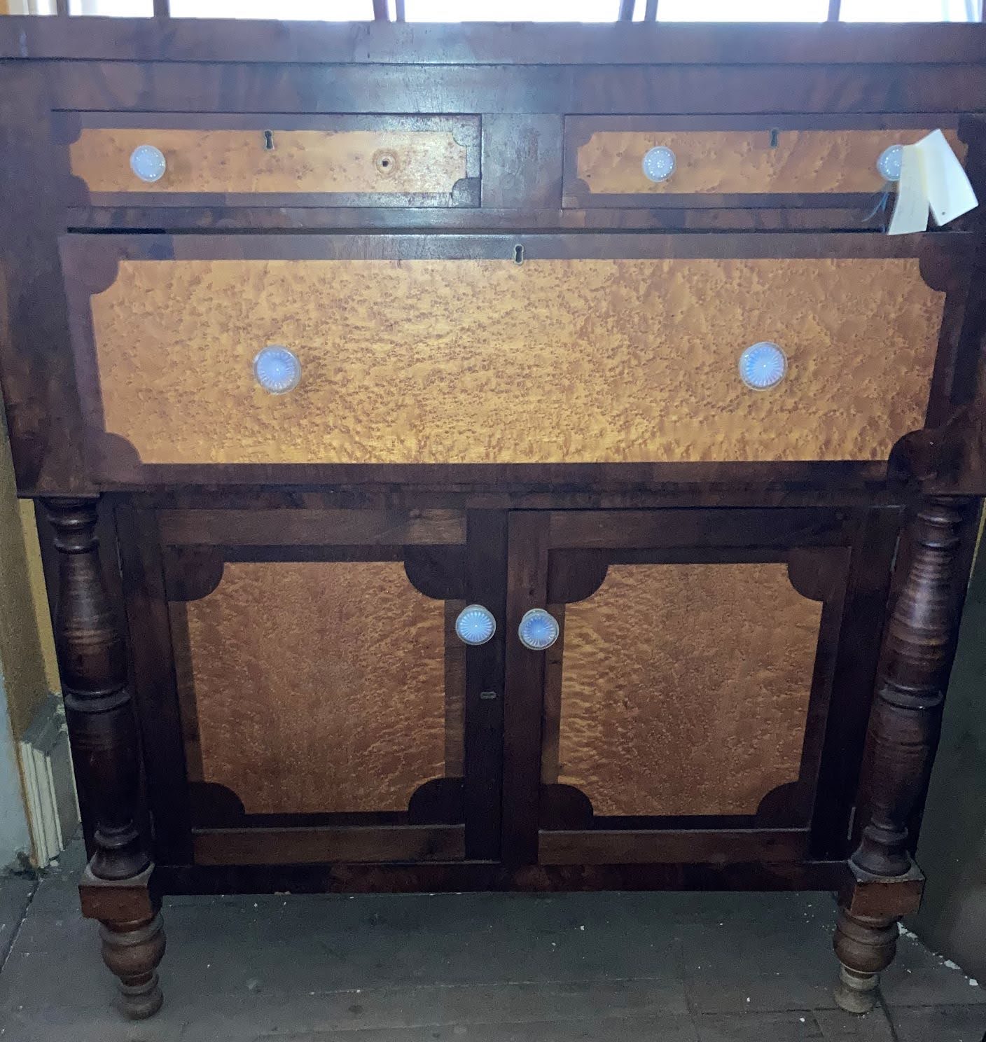 American Maple and Mahogany Cupboard