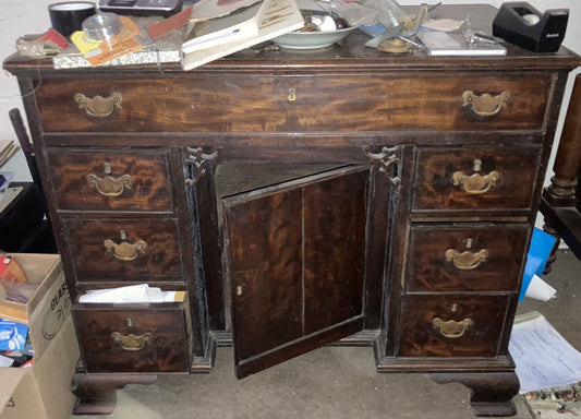 Small Desk With Figured Front