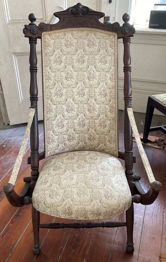 Reclined Chair with Floral Fabric