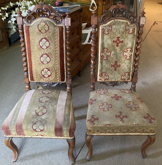 Pair of Tapestry Upholstered Chairs