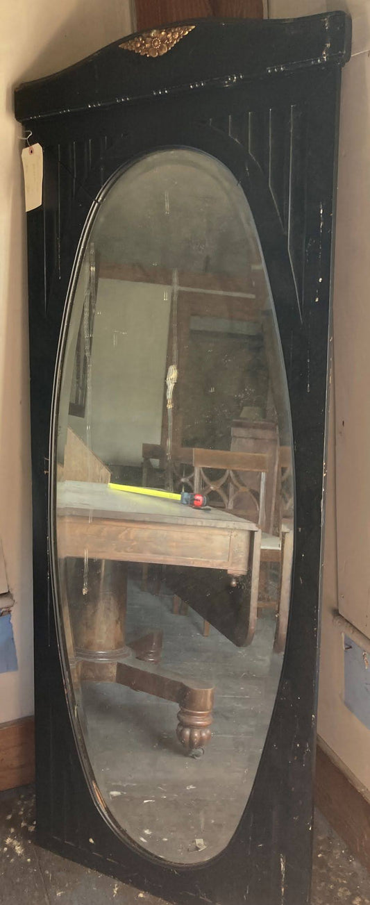 Ebony Oval Mirror