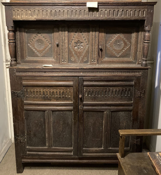 English Oak Court Cupboard