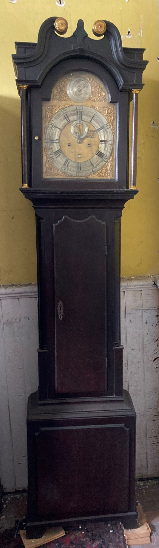 English Oak Grandfather Clock