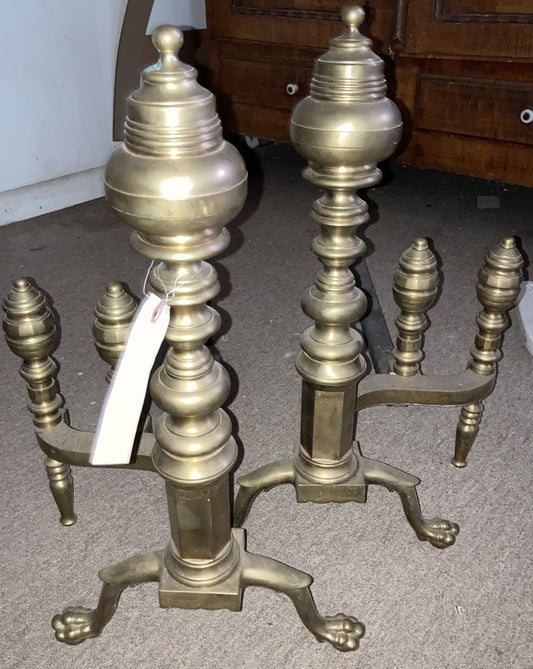 Pair of Andirons With Claw Feet